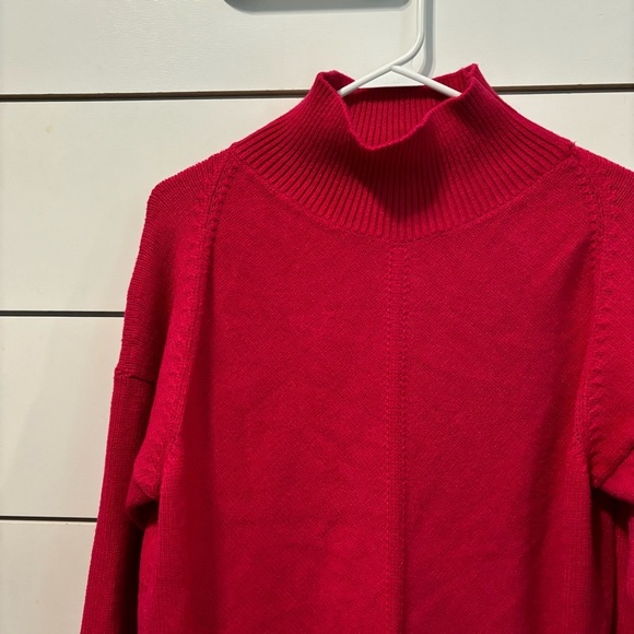 Anthropologie Maeve Crystal Mock Neck Sweater Pink - Picture 5 of 10